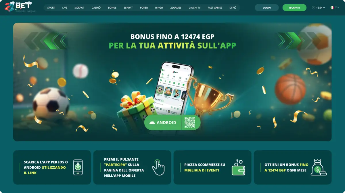 22Bet Versione Mobile
