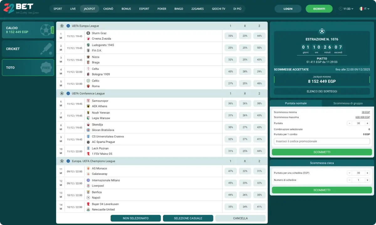 22Bet Piattaforma Di Scommesse Popolare